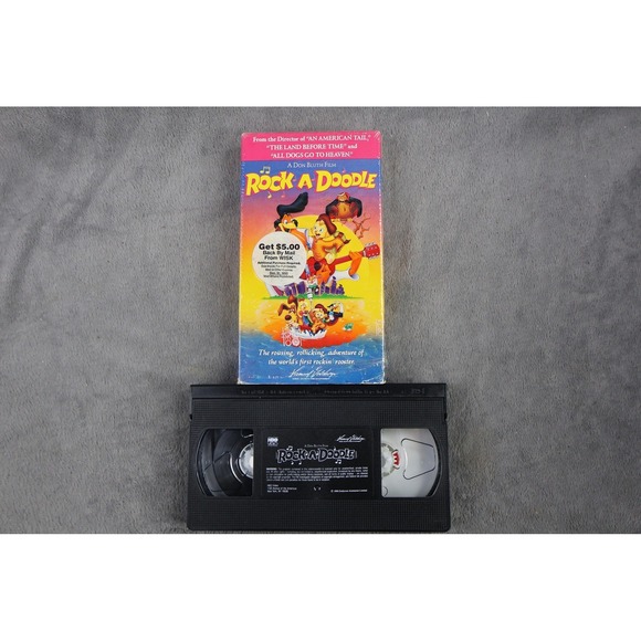 Vintage Rock-A-Doodle VHS HBO Video Don Bluth Animated Family Movie 1992 Kids - Picture 2 of 3
